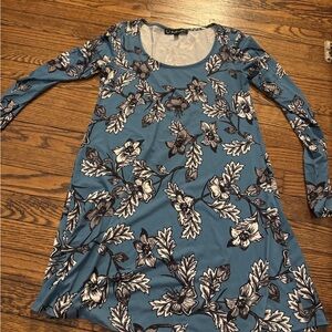 For Love And Lemons Blue Floral Long Sleeve Dress